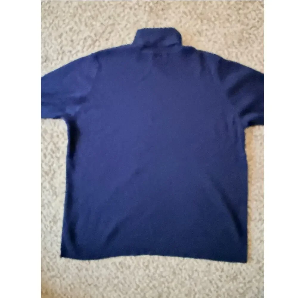 Ralph Lauren Heavy Knit 100% Cotton Sweater Turtleneck Womens 3X Navy - Picture 3 of 6